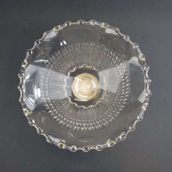 Vintage Duchin Creation Weighted Pedestal Base Glass Candy Dish Sterling Silver - Picture 3 of 6